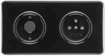 Bouton poussoir bakelite noire (173054)