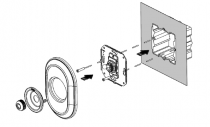 Bouton Poussoir blanc avec manette chrome, collection Venezia de Fontini (65312262)