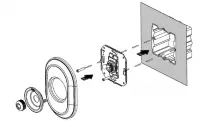 Bouton Poussoir blanc avec manette dorée, collection Venezia de Fontini (35310302)