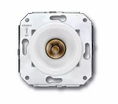 Bouton Poussoir blanc avec manette laiton Vieilli, collection Venezia de Fontini (35310592)
