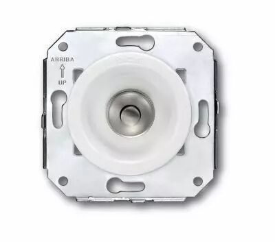 Bouton Poussoir blanc avec manette nickel satin�, collection Venezia de Fontini (35310252)