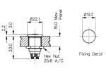 Bouton poussoir de securité 1no impul b/vis