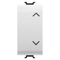 Bouton poussoir electrique double - 1 module - blanc - chorus