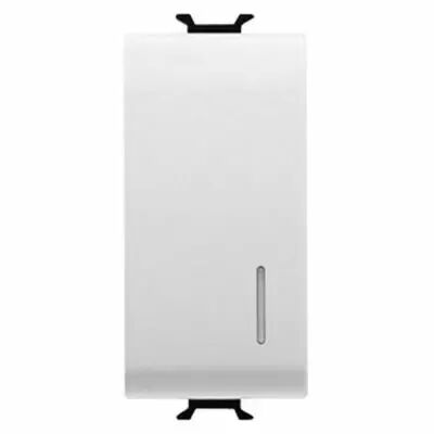 Bouton poussoir electrique entr�es bus - 1 module - blanc - chorus