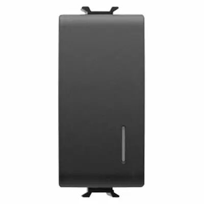 Bouton poussoir electrique entr�es bus - 1 module - noir - chorus