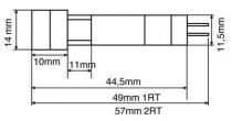 Bouton poussoir lumineux jaune 1rt imp