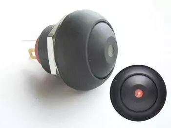 Bouton-poussoir miniature unipolaire � led rouge off-(on) (R1396R)
