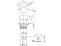 Bouton-poussoir off-(on) noir (R1821B/B/125)