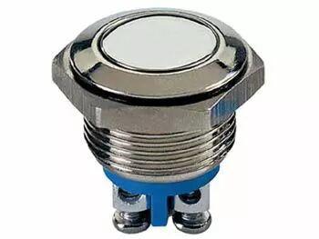 Bouton-poussoir plat en acier inoxydable spst 1no (R1800F)