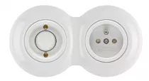 Bouton poussoir porcelaine (173076)
