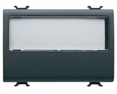 Bouton-poussoir porte-�tiquette lumineaux 250v ac - na 10a - 3 modules - noir - chorus
