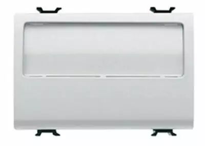 Bouton-poussoir porte-�tiquette lumineux 250v ac - na 10a - 3 modules - blanc - chorus