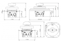 Bouton poussoir rotatif en porcelaine blanche de la collection Garby Colonial de Fontini (31328171)