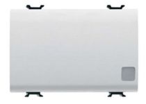 Bouton-poussoir unipolaire 250v ac - na 16a à voyant - signalisation -3 modules - blanc - chorus