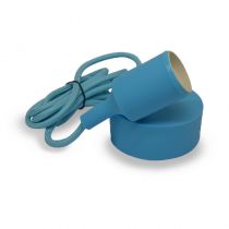 BUTTERFLY E27 DOUILLE SILICON + CABLE 2M BLEU (5005)