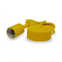 BUTTERFLY E27 DOUILLE SILICON + CABLE 2M JAUNE (5007)