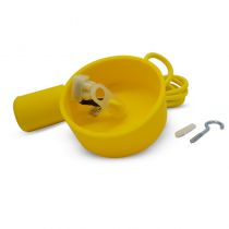 BUTTERFLY E27 DOUILLE SILICON + CABLE 2M JAUNE (5007)