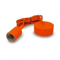 BUTTERFLY E27 DOUILLE SILICON + CABLE 2M ORANGE (5008)