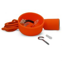 BUTTERFLY E27 DOUILLE SILICON + CABLE 2M ORANGE (5008)