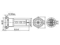 Buzzer - acier inoxydable - pour montage en saillie - 19mm (SV21)