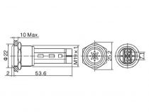 Buzzer - acier inoxydable - pour montage en saillie - 19mm (SV21)