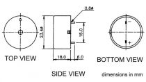 Buzzer pour ci 3-20vcc / 10ma (SV6/P)