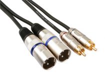 Professional xlr cables -  2 x xlr 3-pin male to 2 x rca male