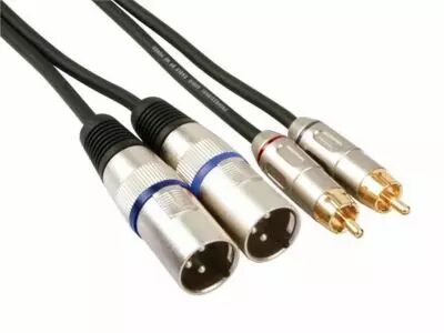 Cable, 2 x rca male vers 2 x xlr male, 1m (PAC150)