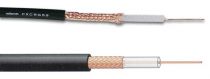 Cable coax rg-59 b/u mil noir, longueur : 100m sur rouleau (CXCRG59)