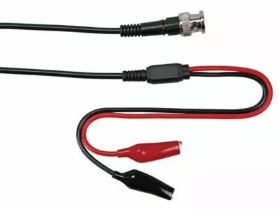 C�ble coaxial 1m - bnc m�le + 2 pinces crocodile (TLM55)
