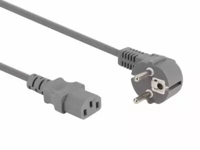C�BLE D\'ALIMENTATION - GRIS - 3.0 m - FICHE EURO 90� / FICHE EURO FEMELLE - 3G1.0mm� (EPC030AG100)