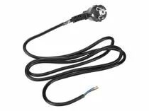 C&Acirc;BLE D\'ALIMENTATION - NOIR - 1.5 m - FICHE EURO 90&deg; / EXTR&Eacute;MIT&Eacute; D&Eacute;NUD&Eacute;E - 3G0.75mm&sup2; (EPC015R075)