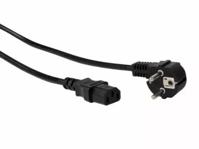 C�BLE D\'ALIMENTATION - NOIR - 2.0 m - FICHE EURO 90� / FICHE EURO FEMELLE - 3G1.0mm� (EPC020A100)