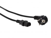 CÂBLE D\'ALIMENTATION - NOIR - 2.0 m - FICHE EURO 90° / FICHE EURO FEMELLE - 3G1.0mm² (EPC020A100)