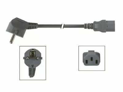 C�BLE D\'ALIMENTATION - NOIR - 2.0 m - FICHE EURO 90� / FICHE EURO FEMELLE - 3G1.0mm� (EPC020A100)