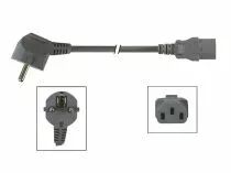 C&Acirc;BLE D\'ALIMENTATION - NOIR - 2.0 m - FICHE EURO 90&deg; / FICHE EURO FEMELLE - 3G1.0mm&sup2; (EPC020A100)