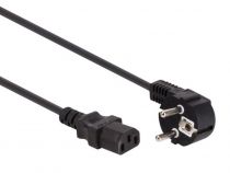 CÂBLE D\'ALIMENTATION - NOIR - 2.5 m - FICHE EURO 90° / FICHE EURO FEMELLE - 3G1.0mm² (EPC025A100)