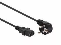 C&Acirc;BLE D\'ALIMENTATION - NOIR - 2.5 m - FICHE EURO 90&deg; / FICHE EURO FEMELLE - 3G1.0mm&sup2; (EPC025A100)