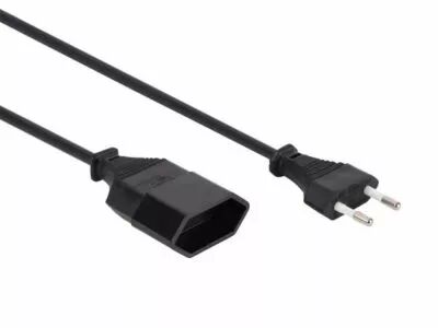 C�ble D\'Alimentation Noir Cee 7/16 \ Fiche Euro\ + C7 L=1.8 M H05Vv-F 2G0.75 Mm� (EC05VV-F)