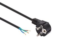 Câble d\'alimentation noir cee 7/7 90 + extrémités l=3 m h05vv-f 3g0.75 mm² (EPC030R075)