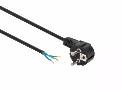 C�ble d\'alimentation noir cee 7/7 90 + extr�mit�s l=3 m h05vv-f 3g0.75 mm� (EPC030R075)