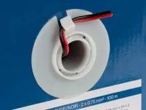Câble haut-parleur, OFC, 2 x 0.75 mm², 100 m, rouge/noir, parfait pour la transmission sonore