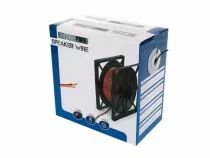 Câble haut-parleur, OFC, 2 x 0.75 mm², 100 m, rouge/noir, parfait pour la transmission sonore