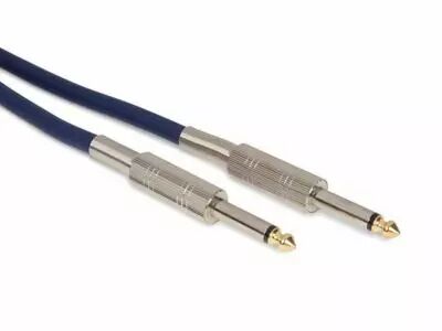 Cable haut-parleur professionnel 6.35mm mono vers 6.35mm mono bleu (10m) (PAC137)