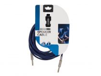 Cable haut-parleur professionnel 6.35mm mono vers 6.35mm mono bleu (10m) (PAC137)