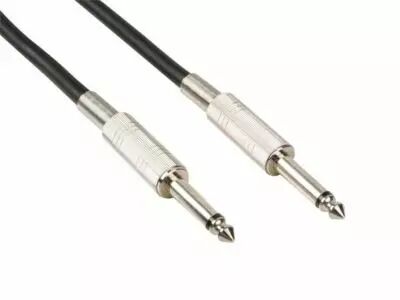 Cable haut-parleur professionnel 6.35mm mono vers 6.35mm mono bleu (5m) (PAC136)