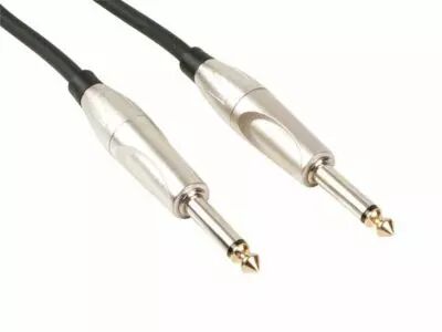 Cable patch professionnel 6.35mm mono vers 6.35mm mono (1m) (PAC155)