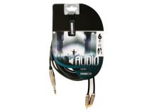 Cable professionnel audio, 2 x rca male vers jack stereo 6.35mm (6m) (PAC131)