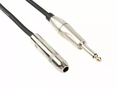Cable professionnel audio, fiche mono 6.35mm vers jack mono 6.35mm (5m) (PAC151)