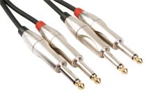 Cable professionnel audio, jack mono 2 x 6.35mm vers jack mono 2 x 6.35mm  (5m) (PAC130)